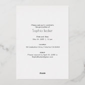 Hand Drawn Doodles Arch Photo Graduate Gold 箔招待状 (裏面)