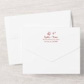 Hand Drawn Doodles Funky Quirky Modern Wedding オールインワン招待状 (裏面)