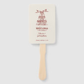 Hand Drawn Doodles Wedding Program ハンドファン (正面)