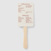 Hand Drawn Doodles Wedding Program ハンドファン (裏面)