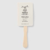 Hand Drawn Doodles Wedding Program ハンドファン (正面)