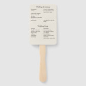 Hand Drawn Doodles Wedding Program ハンドファン (裏面)