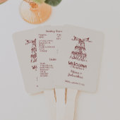 Hand Drawn Doodles Wedding Program ハンドファン