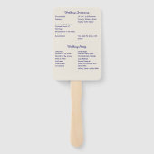 Hand Drawn Doodles Wedding Program Hand Fan ハンドファン (裏面)