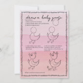 Hand-Drawn 'Draw a Baby Goose' Birthday Activity!  招待状 (正面)