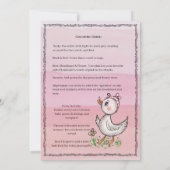 Hand-Drawn 'Draw a Baby Goose' Birthday Activity!  招待状 (裏面)