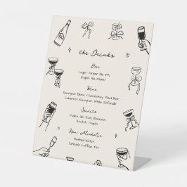 Hand Drawn Drink Menu 台座サイン