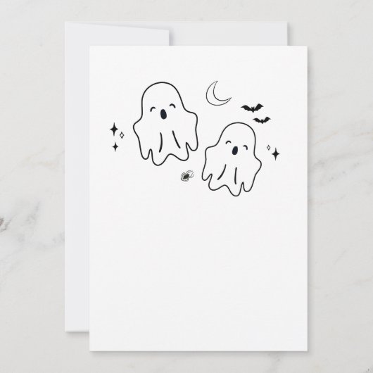 Hand Drawn Drink Up Witches Halloween Party 招待状 (裏面)