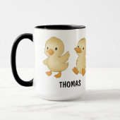 Hand Drawn Duck Custom Cute Mug マグカップ (左)