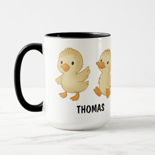 Hand Drawn Duck Custom Cute Mug マグカップ (左)