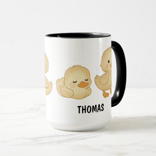 Hand Drawn Duck Custom Cute Mug マグカップ (正面右)