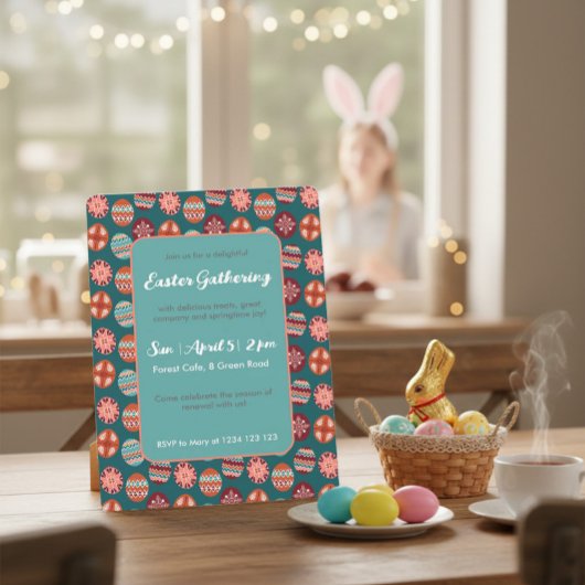 Hand Drawn Easter Brunch Invitation  招待状