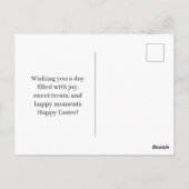 Hand Drawn Easter Bunny Coloring Style Spring ポストカード (裏面)