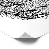 Hand Drawn Echidna Doodle 2 ポスター (角)