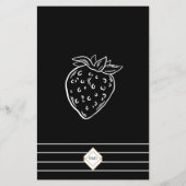 Hand Drawn Elegant Simple Green & Cream Wedding  チラシ (裏面)