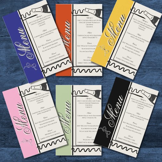 Hand Drawn Elegant Simple Red & Cream Wedding  チラシ