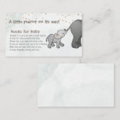 Hand Drawn Elephant Little Peanut Books for Baby エンクロージャーカード (正面/裏面)