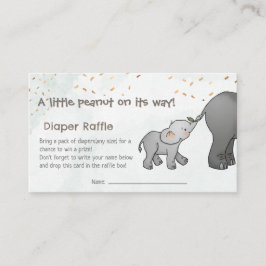  Hand Drawn Elephant Little Peanut Diaper Raffle  エンクロージャーカード