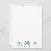 Hand Drawn Emerald 55th Wedding Anniversary Party 招待状 (裏面)