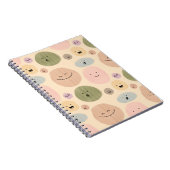 Hand-drawn Facial Expressions Seamless Pattern ノートブック (右側)