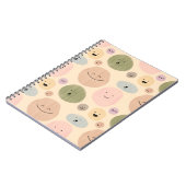 Hand-drawn Facial Expressions Seamless Pattern ノートブック (左側)