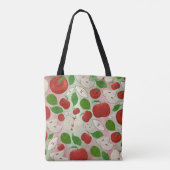 Hand Drawn Fall Apple Pattern Tote Bag トートバッグ (裏面)