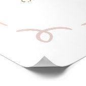 Hand Drawn Fall Open House Baby Shower Welcome ポスター (角)