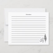 Hand Drawn Favorite Recipe Card (裏面)