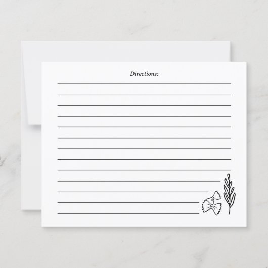 Hand Drawn Favorite Recipe Card (裏面)