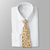 Hand Drawn Festive Winter Pattern  - Neck Tie ネクタイ (タイ)