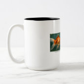 Hand-Drawn Fish Illustration Mug ツートーンマグカップ (左)