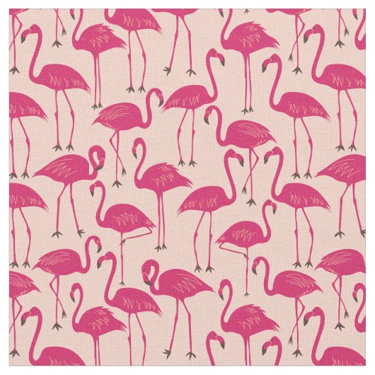 Hand-Drawn Flamingo | Tropical Sewing & Quilting ファブリック (クローズアップ)