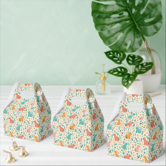 Hand Drawn Floral Capybara Favor Boxes フェイバーボックス