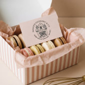 Hand Drawn Floral Cupcake Shop Bakery Business  ラバースタンプ