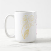 Hand-Drawn Floral Design Mug コーヒーマグカップ (左)