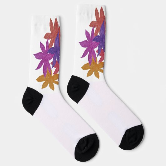 Hand-drawn Floral Design Socks ソックス (右)