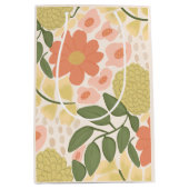 Hand-Drawn Floral Gift Bag – Whimsical Blooms ミディアムペーパーバッグ (正面)