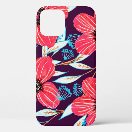 Hand-drawn floral herbal seamless pattern. Sketche Case-Mate iPhoneケース (裏面)