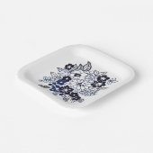 Hand Drawn Floral Motif  ペーパープレート (傾斜あり)