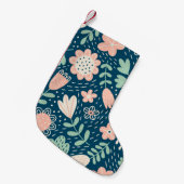 Hand drawn floral stilish fabric. Seamles pattern  スモールクリスマスストッキング (正面 (吊り時))