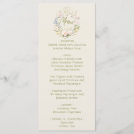 Hand Drawn Floral Summer Wedding Menu  メニュー