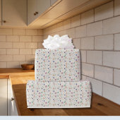 Hand Drawn Floral Whimsical Flowers Wedding  ラッピングペーパー