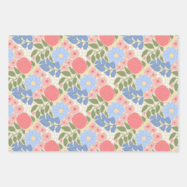 Hand-Drawn Floral Wrapping Paper  ラッピングペーパーシート