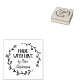 Hand Drawn Flower Wreath Made With Love ラバースタンプ (押印)