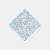 Hand-drawn Flowers,Blue Grey White Botanical Art スタンダードカクテルナプキン (角)