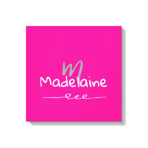 Hand Drawn Font Monogram Pink White 