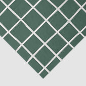 Hand Drawn Forest Green and White Grid Holiday 薄葉紙 (詳細)