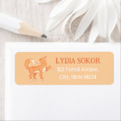 Hand Drawn Fox Custom Return Address Labels ラベル (インサイチュ)