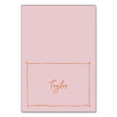 Hand-Drawn Frame Bridal Shower Place Card テーブルナンバー (正面)