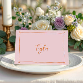 Hand-Drawn Frame Bridal Shower Place Card テーブルナンバー